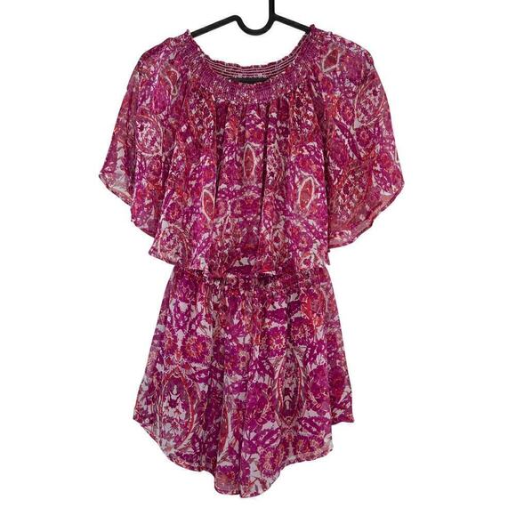 Show Me Your Mumu x REVOLVE Rosarita Romper in Pomegranate Punch Size Small - Picture 2 of 8